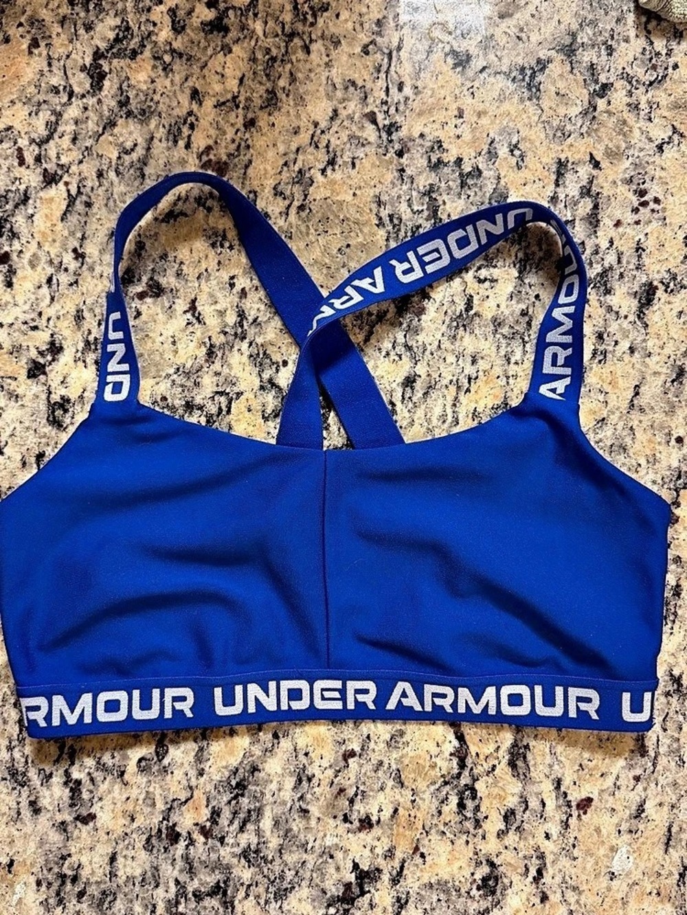 Under Armour Crossback Low Sports Bra Blue